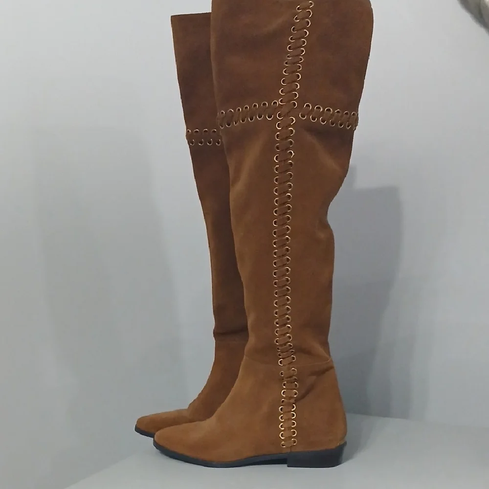 Michael Kors Brown Suede Over-the-Knee Boots, Gentle Used Excellent Conditions